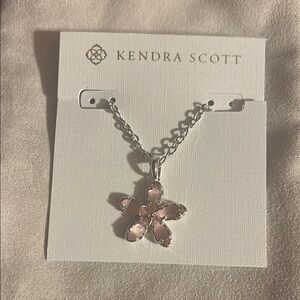 Kendra Scott Blush Pink Floral Pendant Necklace